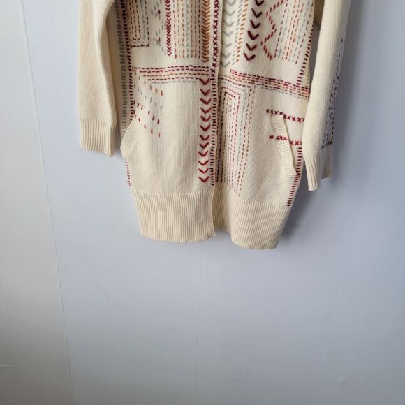 sundance women's Victoria Embroidered Cardigan size M Fair Isle Western Boho - Picture 4 of 6